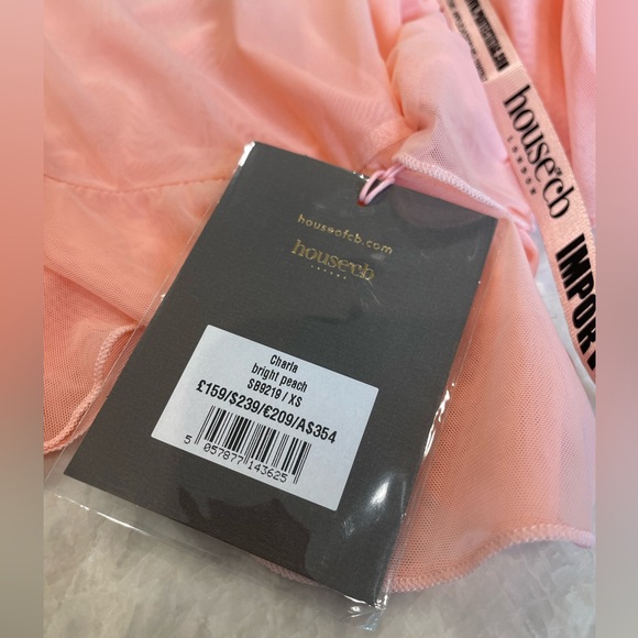 NEW House of CB Charla Soft Apricot Ruffle Mini Dress Size XS - Picture 13 of 17